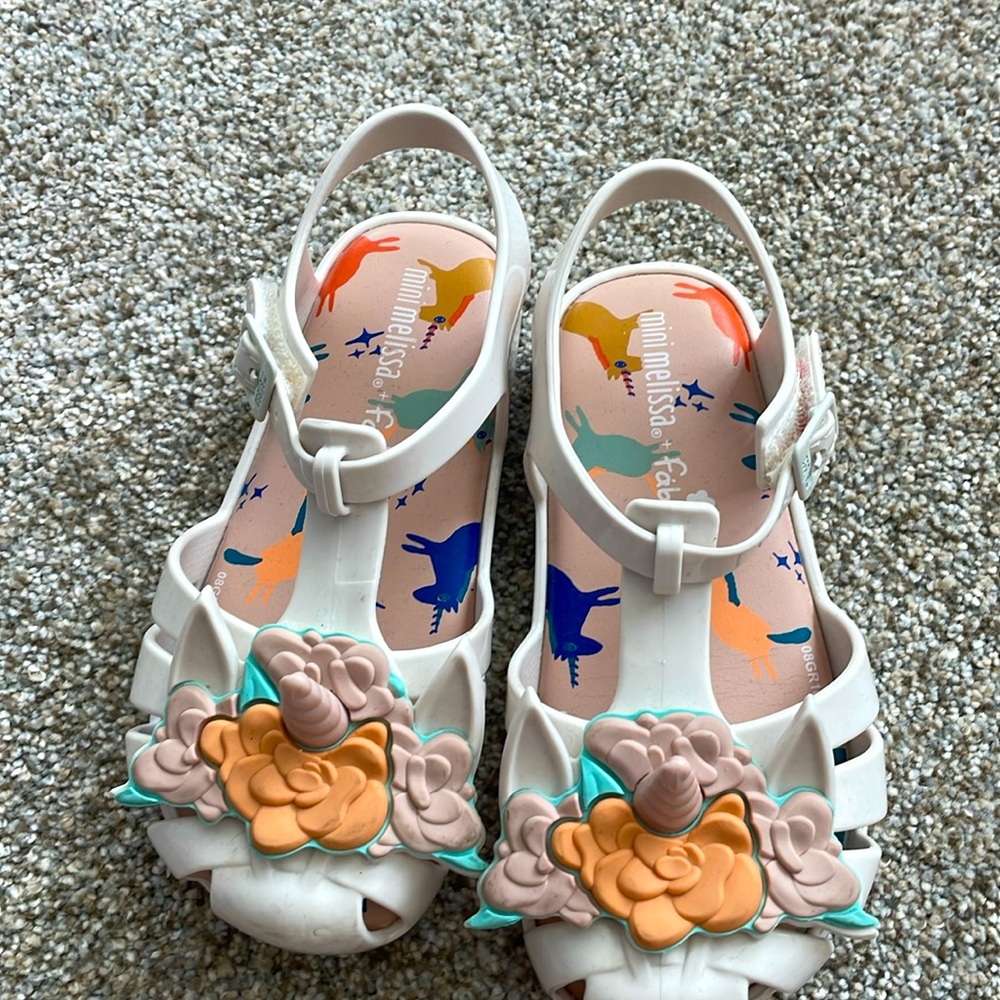Mini Melisa plus fabula unicorn flower sandals size 10